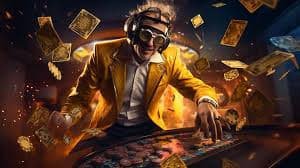 Ilustrasi pemain sedang menikmati sportsbook dan slot online di indobet88 dengan perangkat mobile